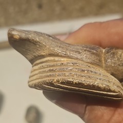 Small Carved Stone Bird Figurine Decorative Collectible Brown/Tan