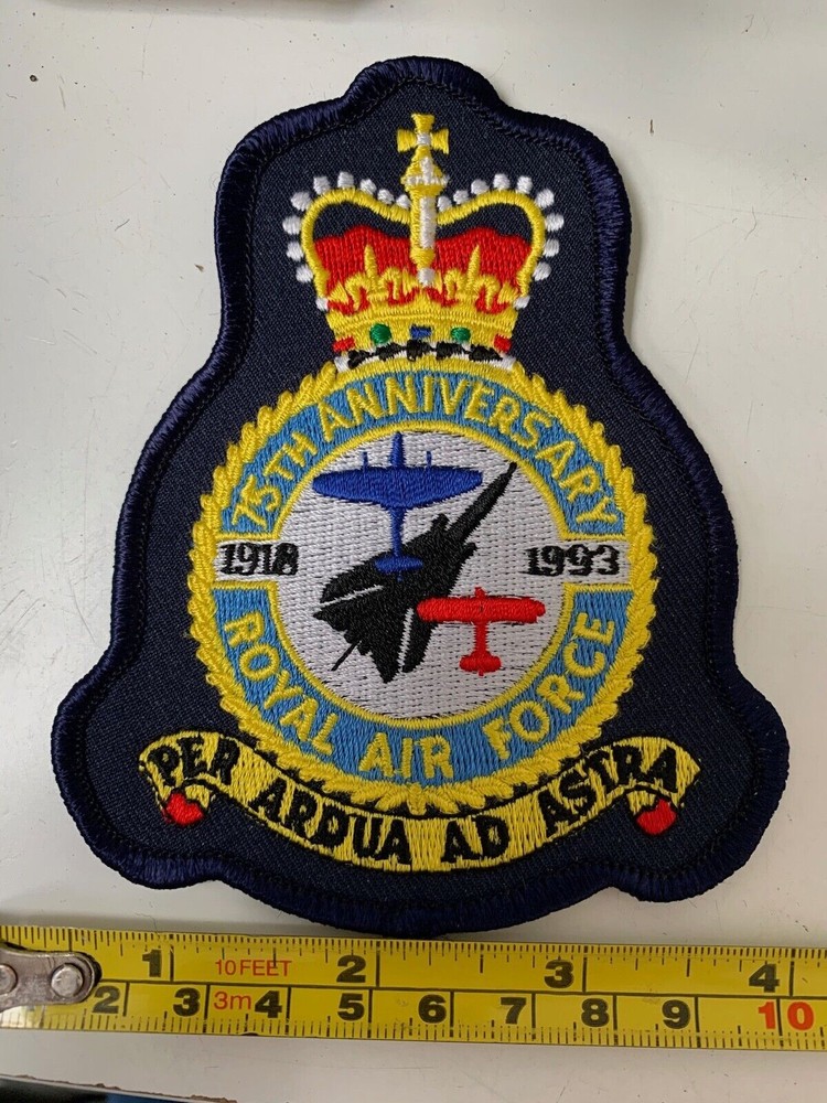 75th Anniversary of the RAF Royal Air Force Patch 1918-1993