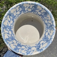 Antique 1880 – 1920 Spongeware Spittoon Victorian – Edwardian