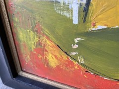 Brittini Painting Artist Abstract Modernist Pop Art Mid Century Mcm vintage