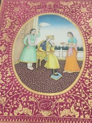 Rare Islamic handmade mughal miniature painting Of Princess Nur Un Nisa Begum