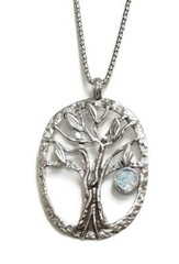 Roman Glass Pendent 925 Silver Tree Of Life Ancient Fragment Roman Glass 200 B.C