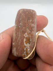 Rare Ancient Old Bactria Era Natural Triangular Jasper Stone Bactrian Bead