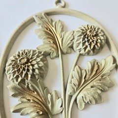 Vintage Sexton Metal Craft Wall Art Wild Flowers Floral Ovals 1970s/80s
