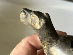 AUTHENTIC PRE-COLUMBIAN CANOPA / CONOPA LLAMA EFFIGY VOTIVE CONTAINER PERU