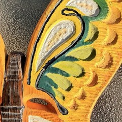 Vtg Syroco Butterfly USA Wall Hanging MCM 1968 7086 Painted