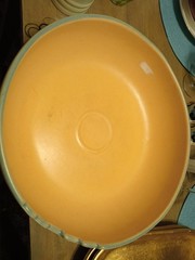 Vintage Treasure Craft Pottery Bowl 13″ Across 3.5″ Tall Made In USA
