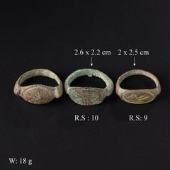 Near Eastern Ancient Bronze Rings (3 pcs) – Size 9–10