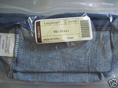 Longaberger~ DENIM Fabric Liner for MEDIUM BERRY Basket New In Package