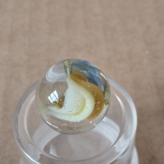 .60″ Vintage Cat Eye Hybrid Sparkler Marble- Akro Master Marble King Foreign