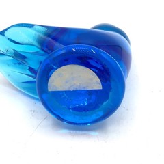 Hand Blown Art Glass Bluebird Of Happiness Signed By Leo Ward