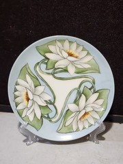Art Deco Haviland Lotus Flower Lily Pads Porcelain Plate 8.5″ Hand Painted