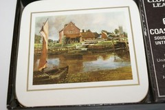 Clover Leaf Table 6 Coasters Made in United Kingdom ORIGINAL BOX SCENES IN PICT