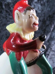 Belleek Irish Vintage RARE! Leprechaun Painted 5-1/4” Elf, Knome 3rd Green Mark