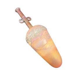 Egyptian Hand Blown Art Glass Vase Bottle Thin Lightweight Scavo Textured Glass