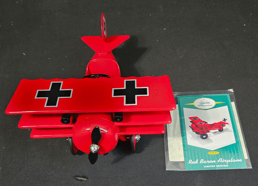 Hallmark Kiddie Car Classics 1950’s Red Baron Airplane Limited Edition