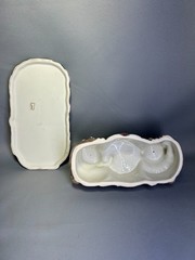 1990s Fitz and Floyd Bonnet Hill Butter Dish