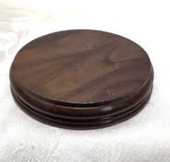 Brown Wood Display Stand Round 4.5” Pedestal Bonsai Teapot Vase Base