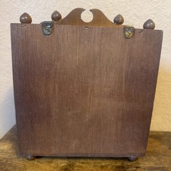VTG Miniture Wood And Glass Footed Curio Cabinet with 3 Shelf MCM Trinkets *Flaw