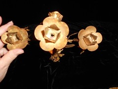 Vintage Italian Rose Tole Candelabra