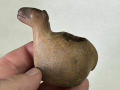 WONDERFUL PRE-COLUMBIAN CANOPA LLAMA EFFIGY VOTIVE CONTAINER FIGURE PERU