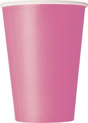 12oz Hot Pink Paper Cups, 10ct