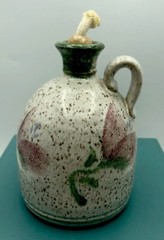 Original Parsley Pottery Magnolia￼ Kerosene Oil Lamp Fun