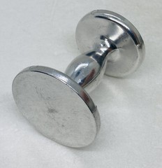 Vintage Abstract Aluminum Double Sided Figurine Display Stand Unique Art Decor X