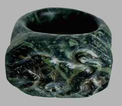 300 BC Authentic Ancient Roman hololith Ring Engraved Gemstone Bull MUSEUM GRADE