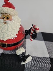 Jiggling Santa Ceramic Figurine Fitz & Floyd Gift Gallery Christmas Bobblehead