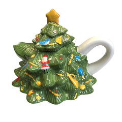 Christmas Tree Ornaments Tea Pot Festive Holidays Vintage Unbranded 5 inch