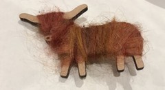 NEW Small “Hairy Coo” Pin from Scotland, UK Great Britain Highland Cattle Lapel
