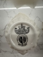 Belleek Irish Porcelain 12 Point Trinket Dish 3rd Black Mark & Seashell Cup