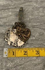 Vintage Unique Art Nouveau Ornate Silver Spoon Hook Wall Decor Victorian