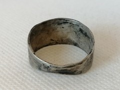 Rare Extremely Ancient Viking Ring Cross Silver Color Artifact Authentic Amazing