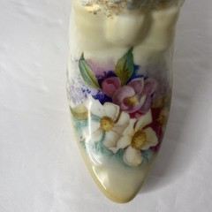 VINTAGE RS SUHL MARKED HAND PAINTED VICTORIAN EDWARDIAN PORCELAIN SHOE