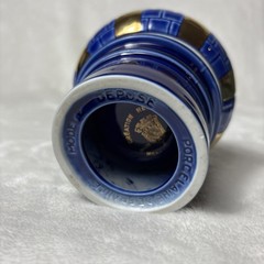 Rare Vintage Caviar Kaspia Paris Porcelain Onion Dome France Cobalt Gold