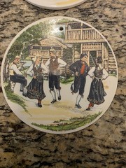 Vintage Norway Ceramic Wall Art Plates Norske Bunader Stavangerflint