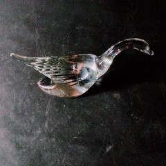 HEISEY GOOSE WINGS HALF UP, Art Deco, Bird in Flight, 9″, Made In USA