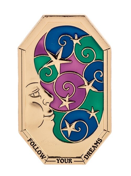 Ganz “It’s In The Stars” VISOR CLIP Moon “Follow Your Dreams” Gold Purple Blue