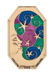 Ganz “It’s In The Stars” VISOR CLIP Moon “Follow Your Dreams” Gold Purple Blue