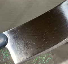 Vintage Libbeys Blue Country Porch Goose Chef Knife Chefs Collection Cleaver