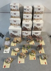 Lot of 12 Lilliput Lane Cottages Miniature Village Buildings England With Boxes
