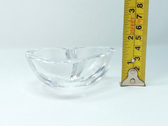 Orrefors Kosta Boda Sweden Lead Crystal Heart glass Trinket Dish signed euc