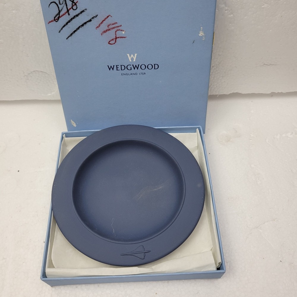 CONCORDE WEDGWOOD PORTLAND BLUE JASPER COLLECTION DISH BOXED Jet On Lip Of Tray