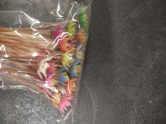 24 Stems: 1960s Vintage Tiny Plastic Straw Flower, Multicolor Daisy Flowers 12″