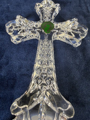 NWT Waterford Lismore 7″ Standing Lead Crystal Standing Cross – No Box