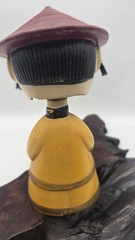 Vintage 1950’s CDGC Asian Female Bobblehead Red Hat Yellow Cloting Japan *read
