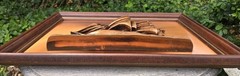 NAUTICAL, FRAMED, COPPER CLAD “3D” SHIP MODEL Victor Personette 22X16″