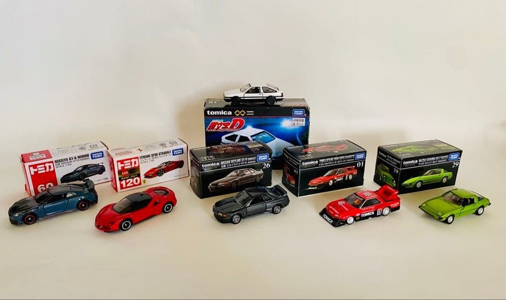 Tomica & Premium Cassette Set 6 Units Nissan GTR Ferrari Skyline RX-7